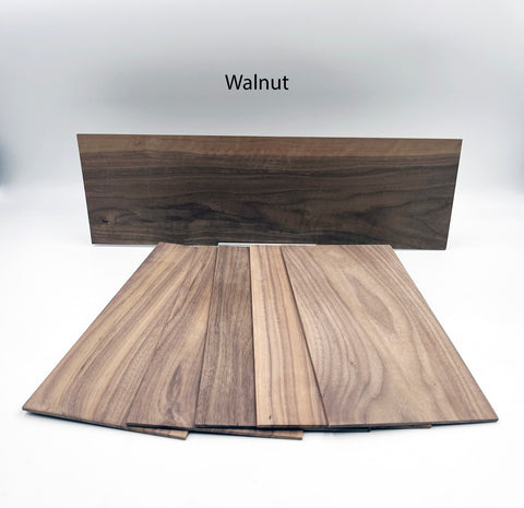 Walnut Hardwood 12" x 5.5" x .125"  (10 Pieces)