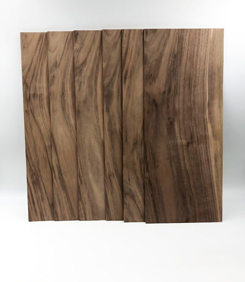 Walnut Hardwood 12" x 5.5" x .125"  (10 Pieces)