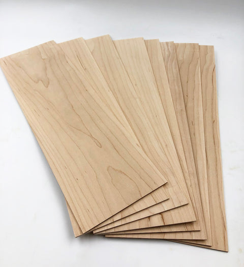 Maple Hardwood 12" x 5.5" x .125"  (10 Pieces)